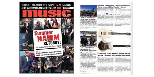 Ciari Guitars featured in Music Inc. Magazine after fundraising $1.5M