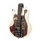 The Ascender™ Custom Electric Guitar in White with Red Interior