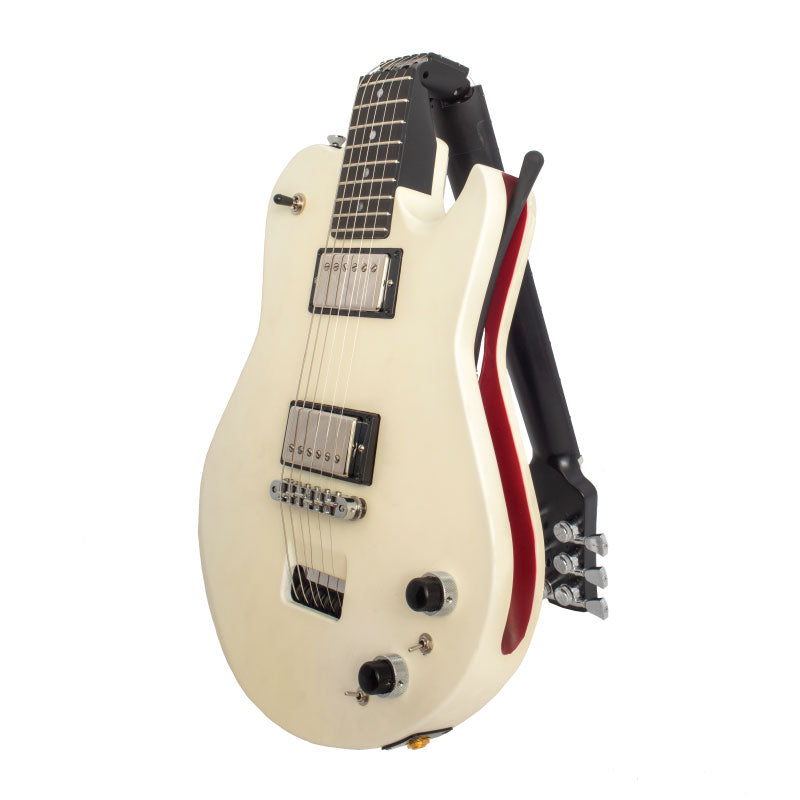 The Ascender™ Custom Electric Guitar in White with Red Interior