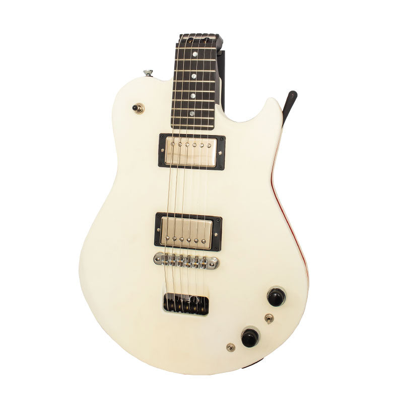 The Ascender™ Custom Electric Guitar in White with Red Interior